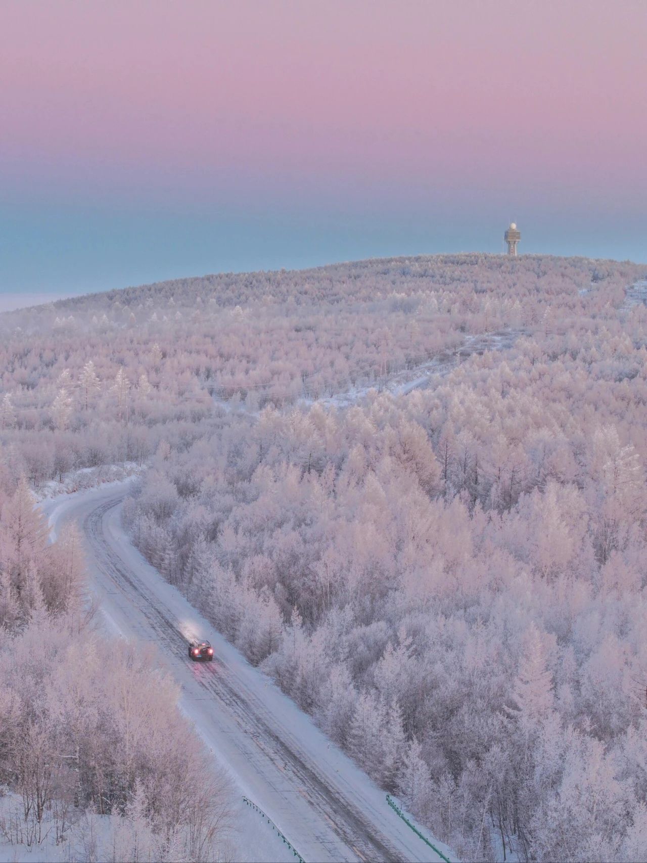 Freezing fog in Arshan at 7:00 AM