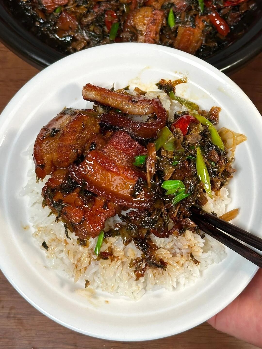 stir-fried pork with dried plums